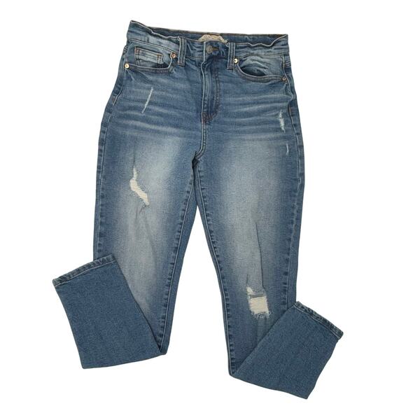 Altar’d State | Women's Distressed Skinny Jeans size 26/3 | Mid Rise Medium wash - Picture 1 of 4